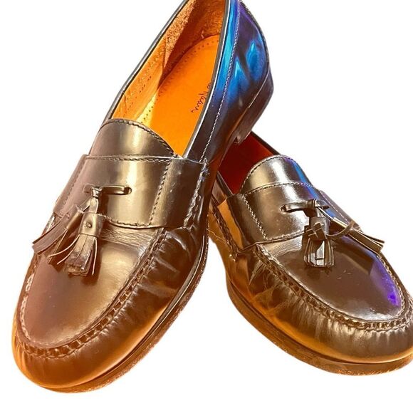 Cole Haan Black Leather Tassel Loafers size 11.5 D main image 4